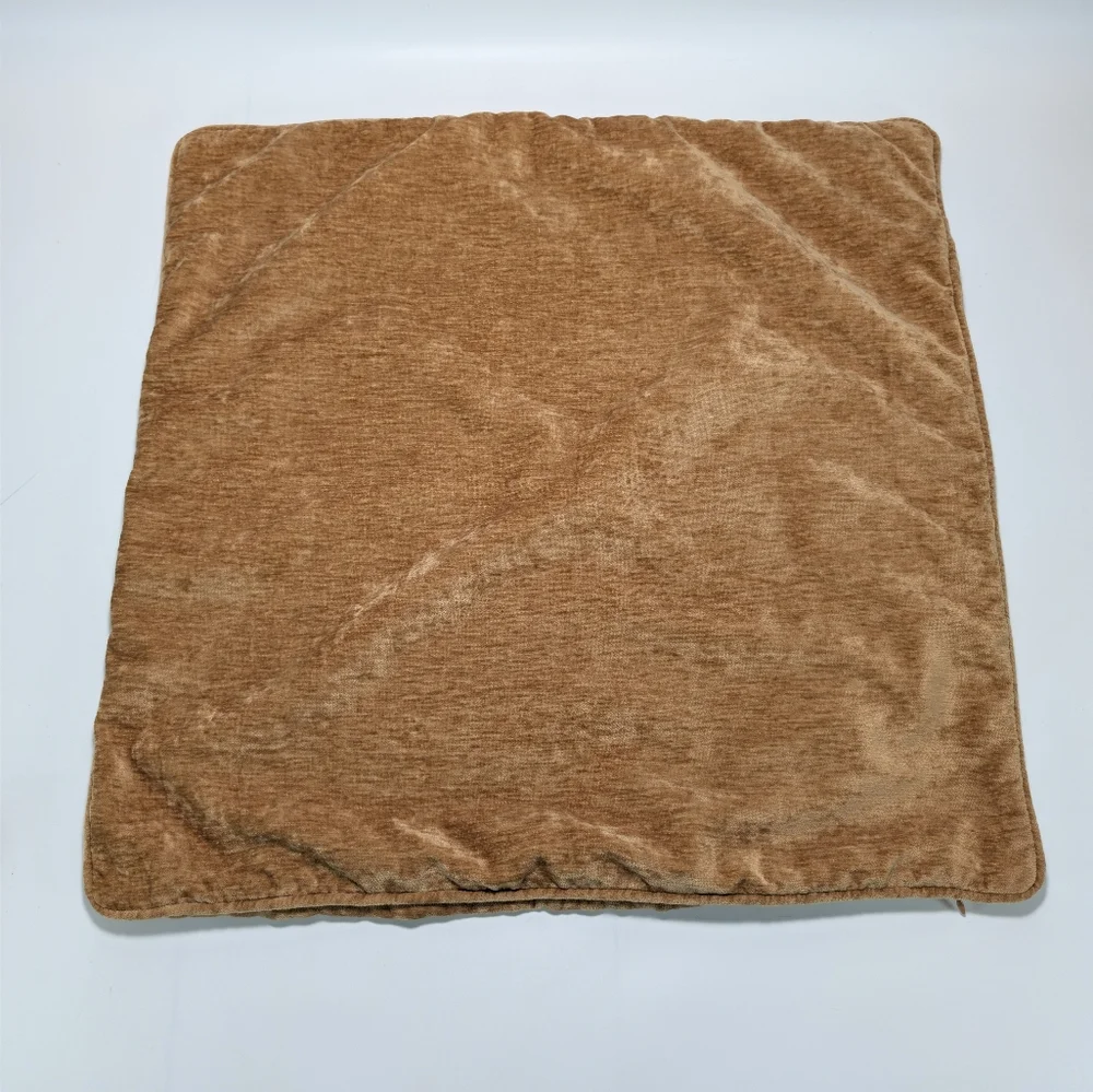 Callisto Home Chenille Velvet Textured Square Accent Pillow Covers - Set of 2